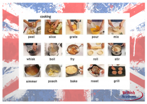 cooking vocabulary