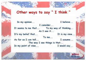 other ways to say I think