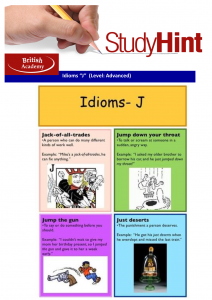 idioms J